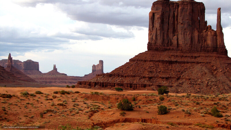 Red Rock Formations — Dramatic, Afternoon, Photograph, Desert, Sky, Vegetation