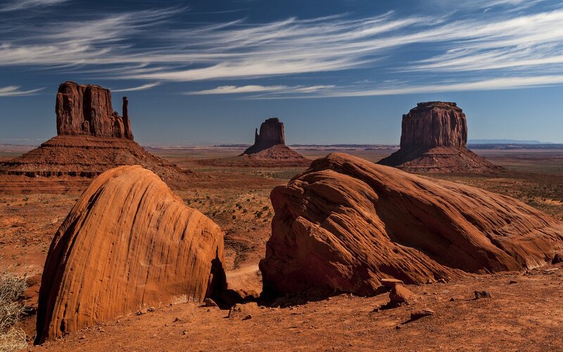 Red Rock Formations — Dramatic, Afternoon, Photograph, Rock Formations, Desert