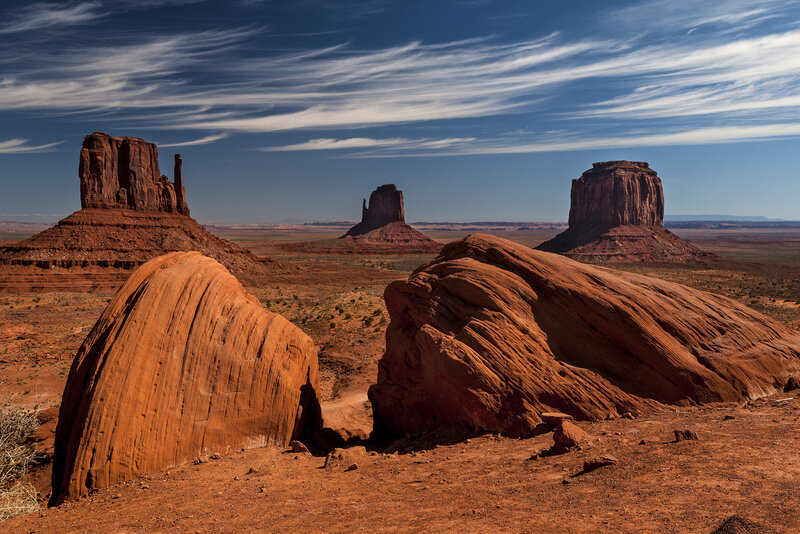 Red Rock Formations — Dramatic, Afternoon, Photograph, Rock Formations