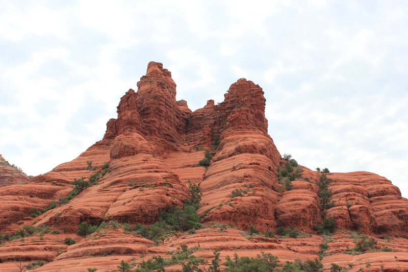 Red Rock Formations — Dramatic, Photograph, Sky, Trees
