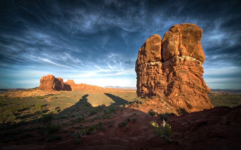 Red Rock Formations — Dramatic, Sunrise, Photograph, Desert