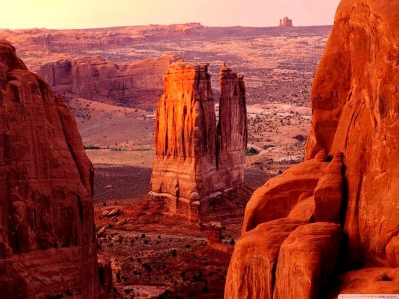 Red Rock Formations — Dramatic, Sunset, Photograph, Desert, Canyon