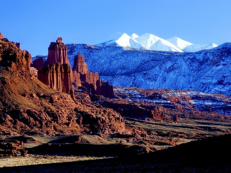 Red Rock Formations — Dramatic, Winter