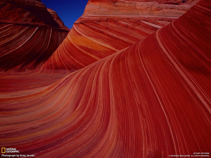 Red rock formations in a canyon