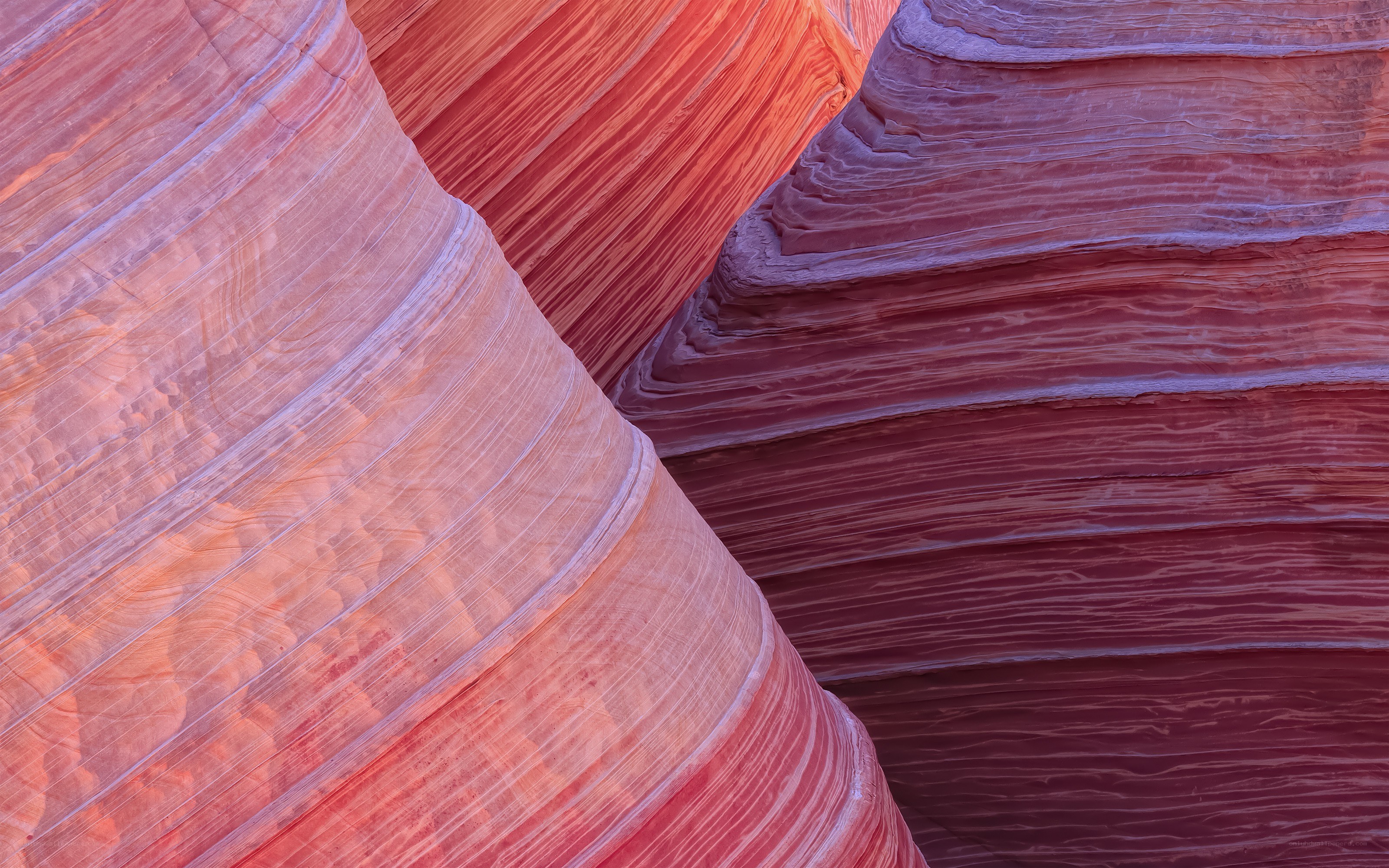 Red rock formations in canyon
