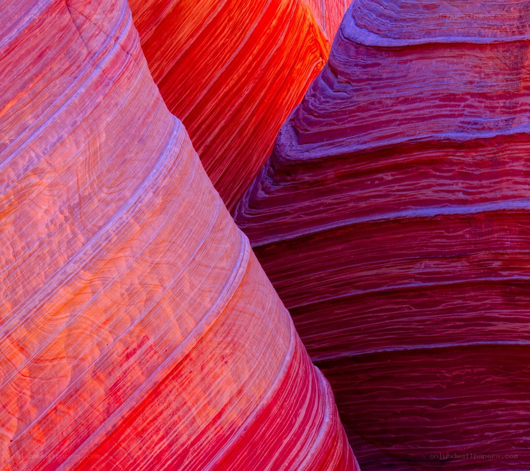 Red rock formations in canyon