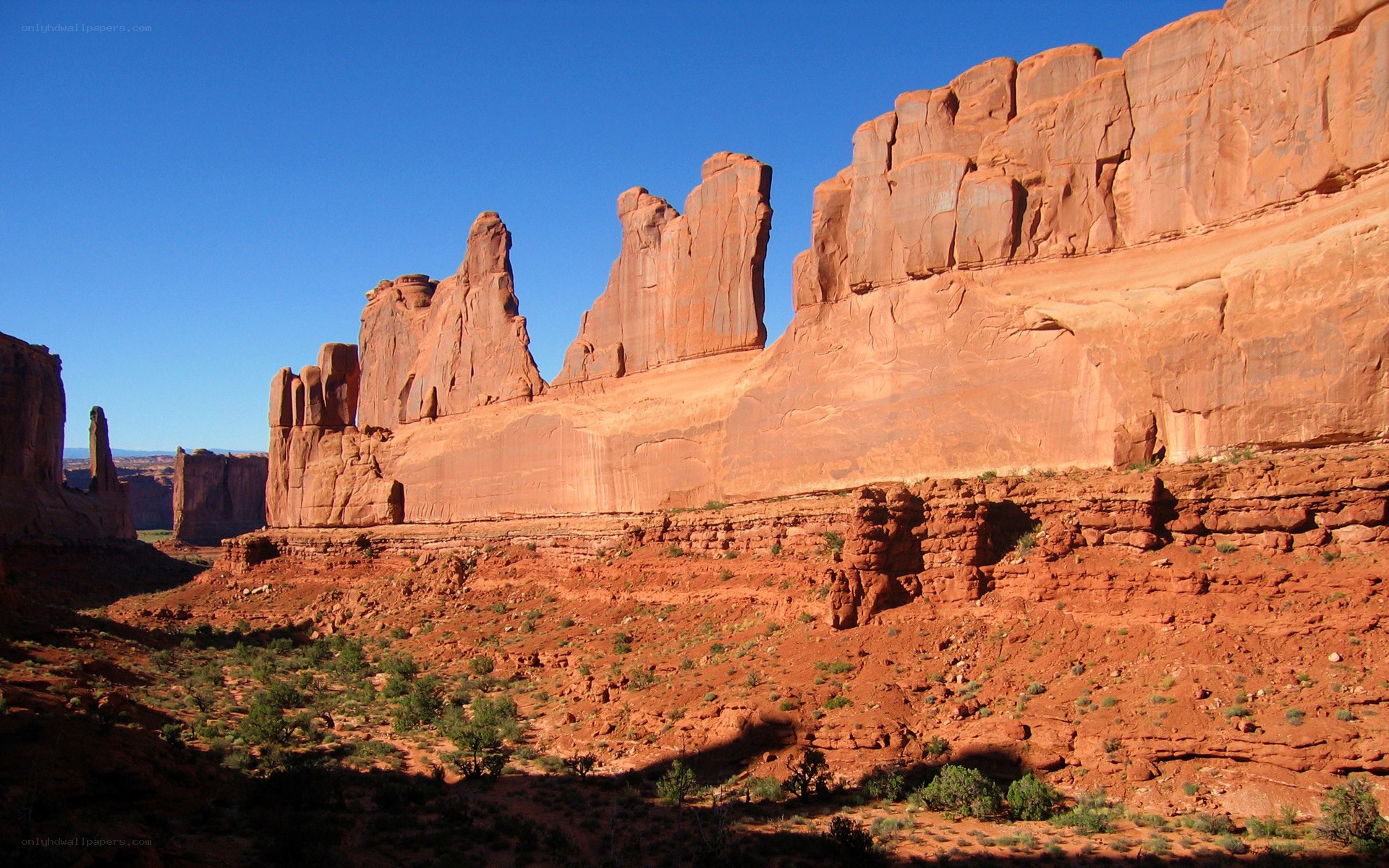 red rock formations in desert