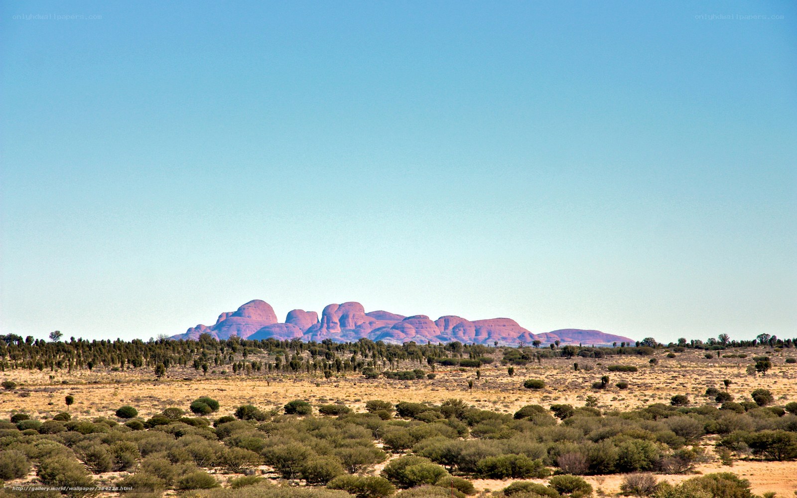 Red rock formations in desert