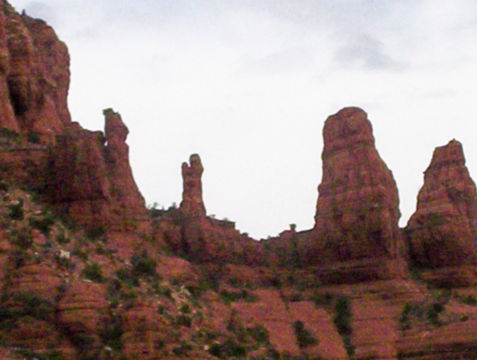 red rock formations in desert