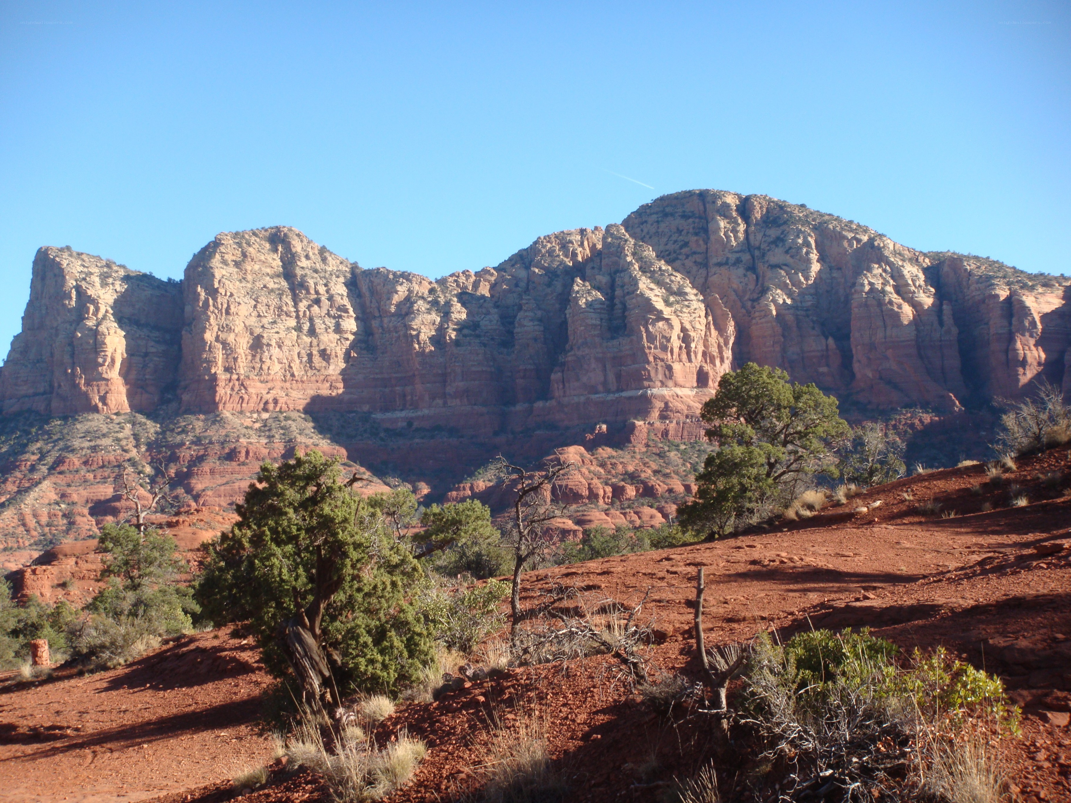 red rock formations in desert
