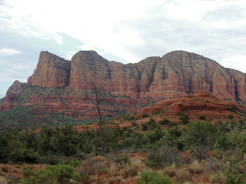 red rock formations in desert