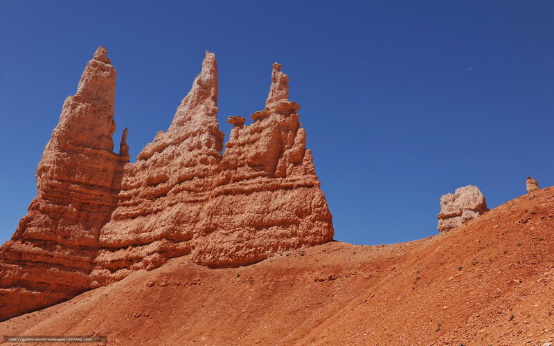 Red Rock Formations — Orange, Dramatic, Afternoon, Photograph, Blue Sky