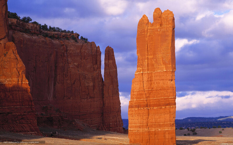 Red Rock Formations — Orange, Dramatic, Sunset, Photograph, Cliffs, Sky