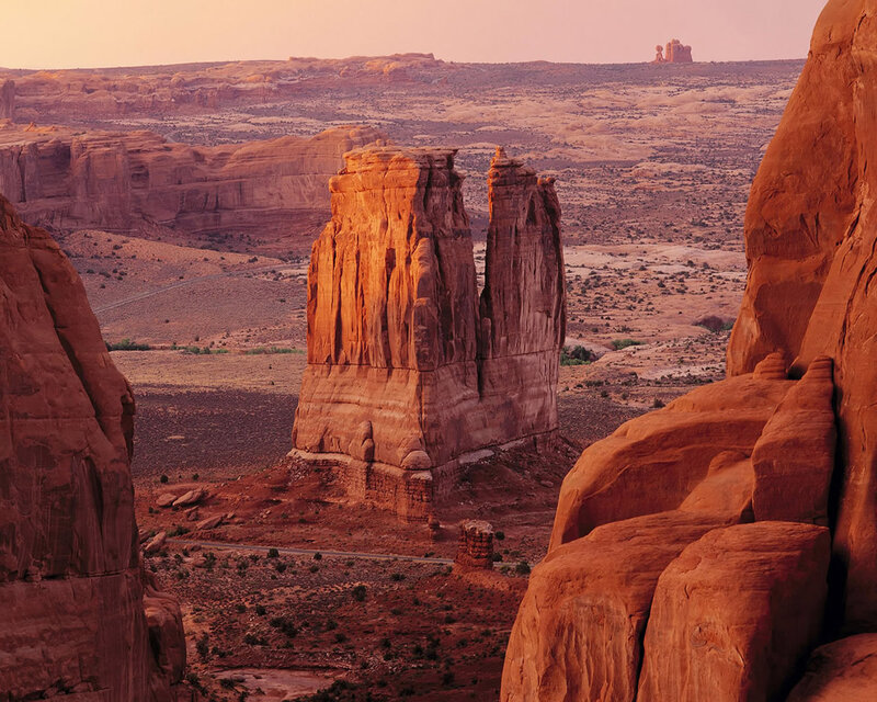 Red Rock Formations — Orange, Dramatic, Sunset, Photograph, Desert, Canyon