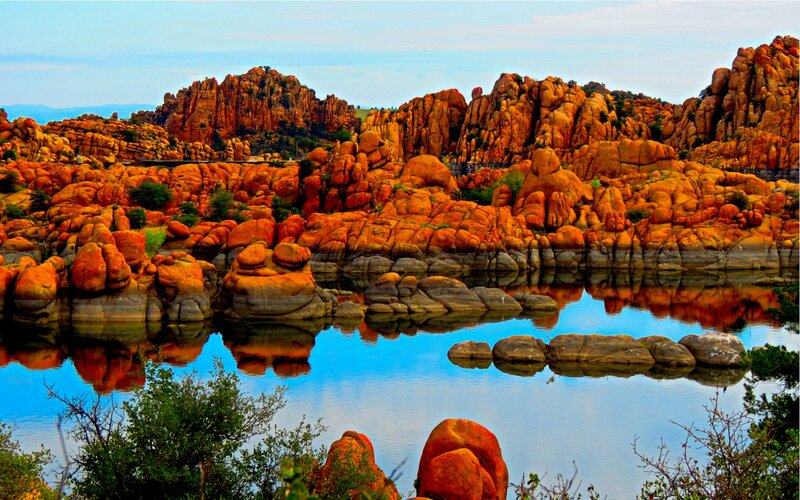 Red Rock Formations — Orange, Serene, Afternoon, Photograph