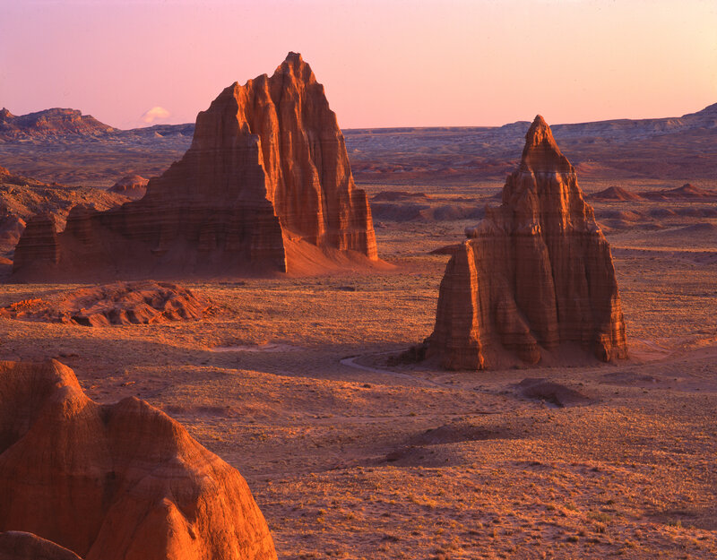 Red Rock Formations — Orange, Serene, Sunset, Photograph, Desert