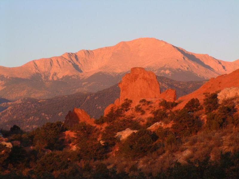Red Rock Formations — Orange, Serene, Sunset, Photograph