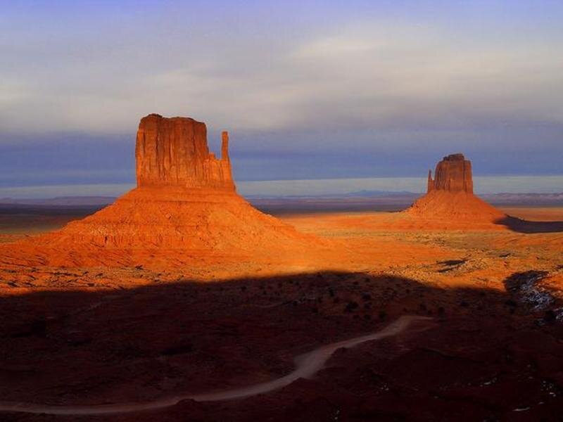 Red Rock Formations — Orange, Serene, Sunset