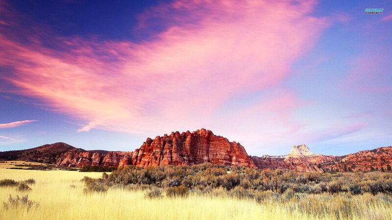 Red Rock Formations — Pink, Serene