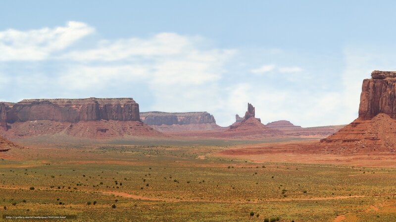 Red Rock Formations — Serene, Afternoon, Photograph, Desert, Sky, Clouds