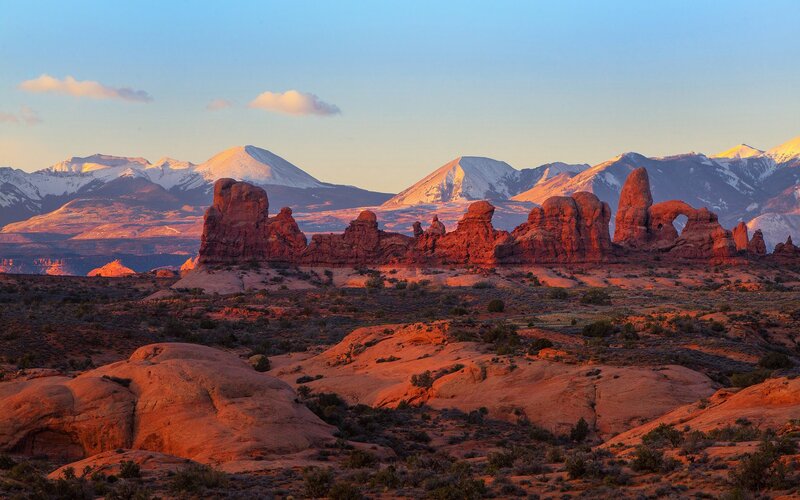 Red Rock Formations — Serene, Sunset, Photograph, Mountains