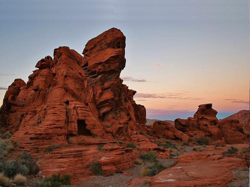 Red Rock Formations — Serene, Sunset, Photograph