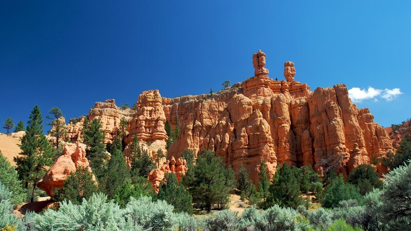 Red Rock Hoodoos — Blue