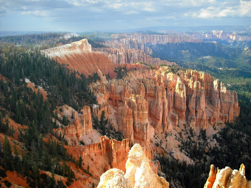 Red Rock Hoodoos in Canyon — Orange, Dramatic