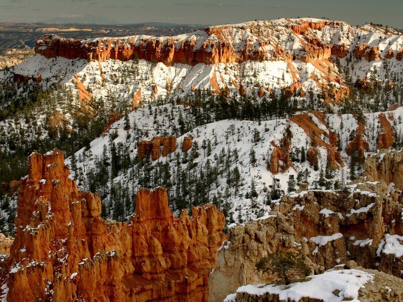 Red Rock Hoodoos in Snow