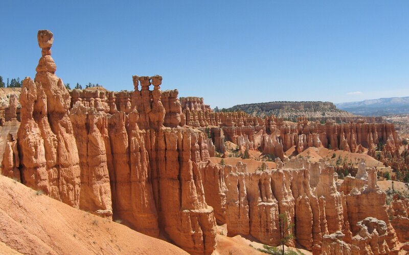 Red Rock Hoodoos — Orange, Arid, Afternoon, Photograph, Canyon, Sky