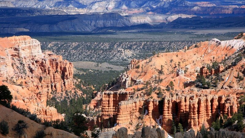 Red Rock Hoodoos — Orange, Dramatic, Afternoon, Photograph, Canyon, Mountains, Trees