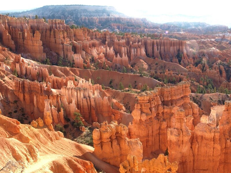 Red Rock Hoodoos — Orange, Dramatic, Afternoon, Photograph, Canyon, Trees, Hills