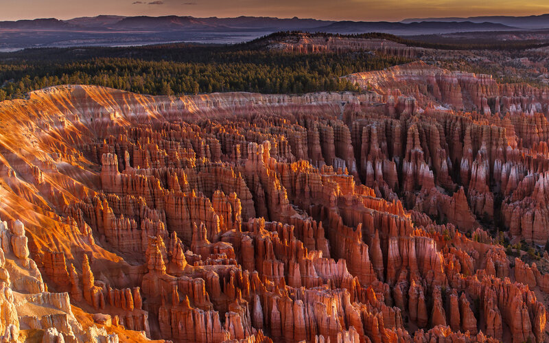 Red Rock Hoodoos — Orange, Dramatic, Sunset, Photograph, Forest