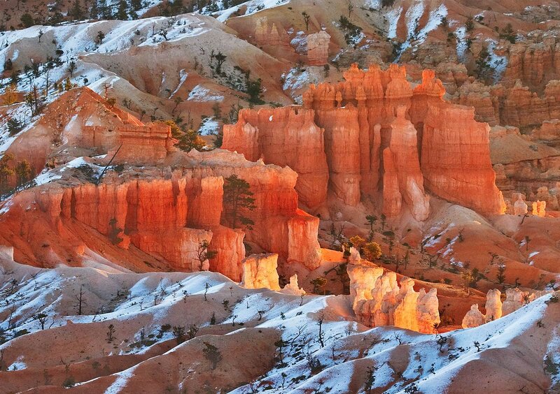 Red Rock Hoodoos — Orange, Dramatic, Winter