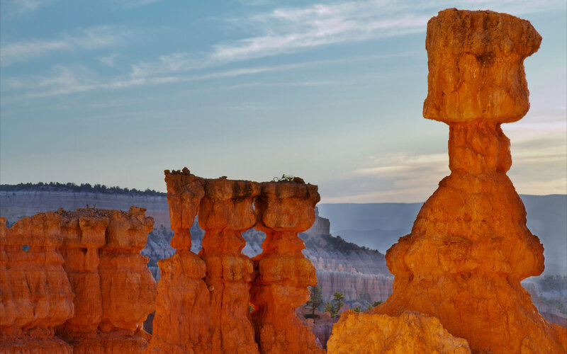 Red Rock Hoodoos — Orange, Serene, Sunset