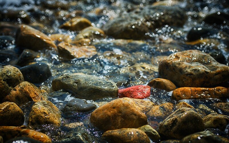 Red Rock in Stream
