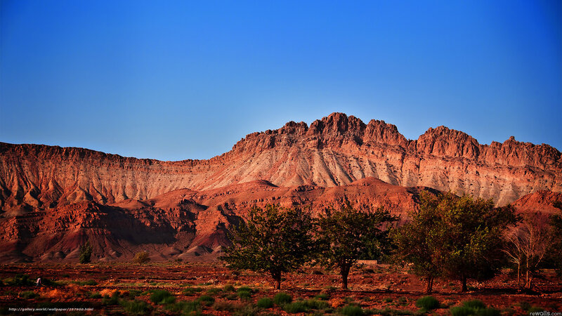 Red Rock Mountains — Blue, Dramatic