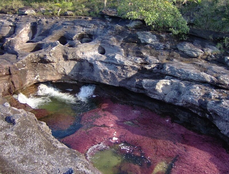 Red Rock Pool with Waterfall