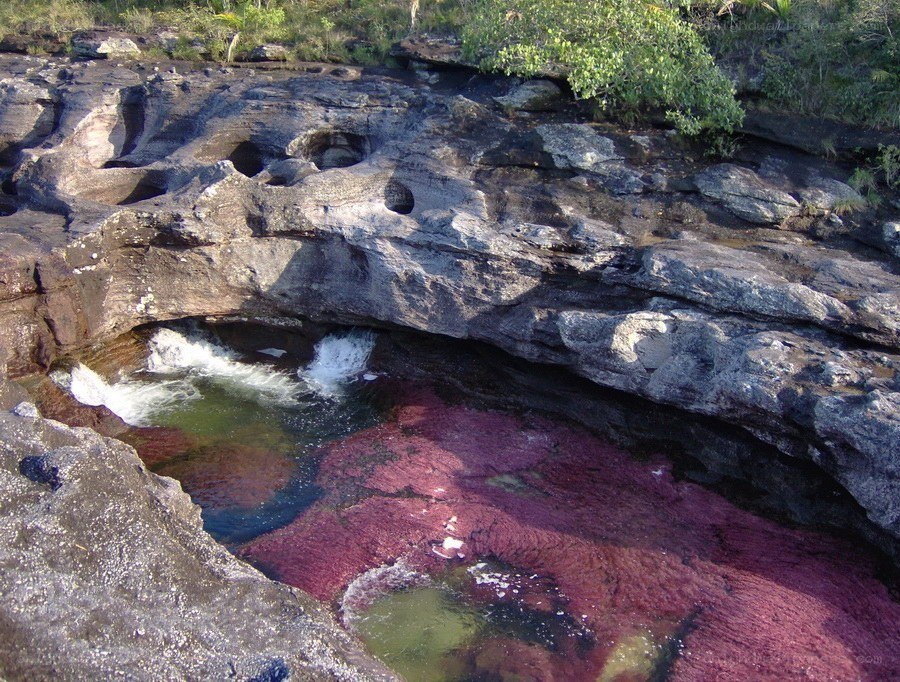 Red Rock Pool with Waterfall