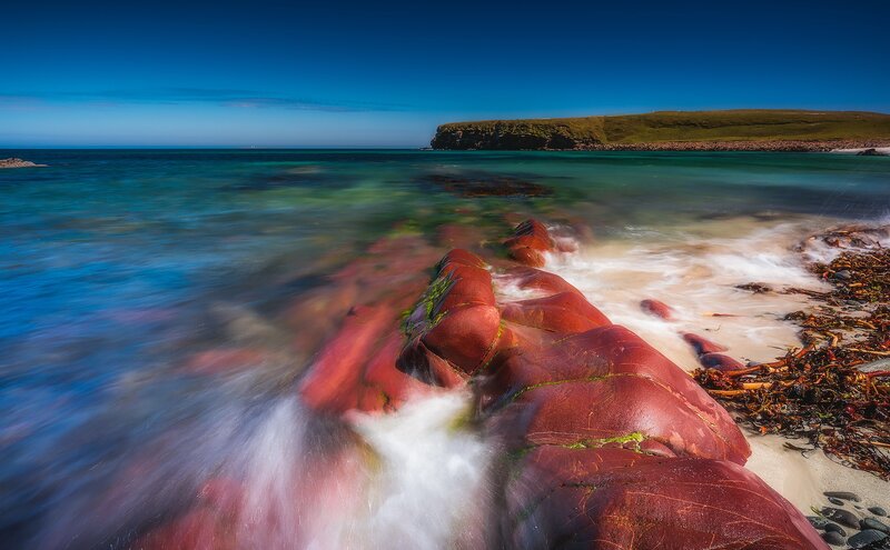 Red Rocks on Beach