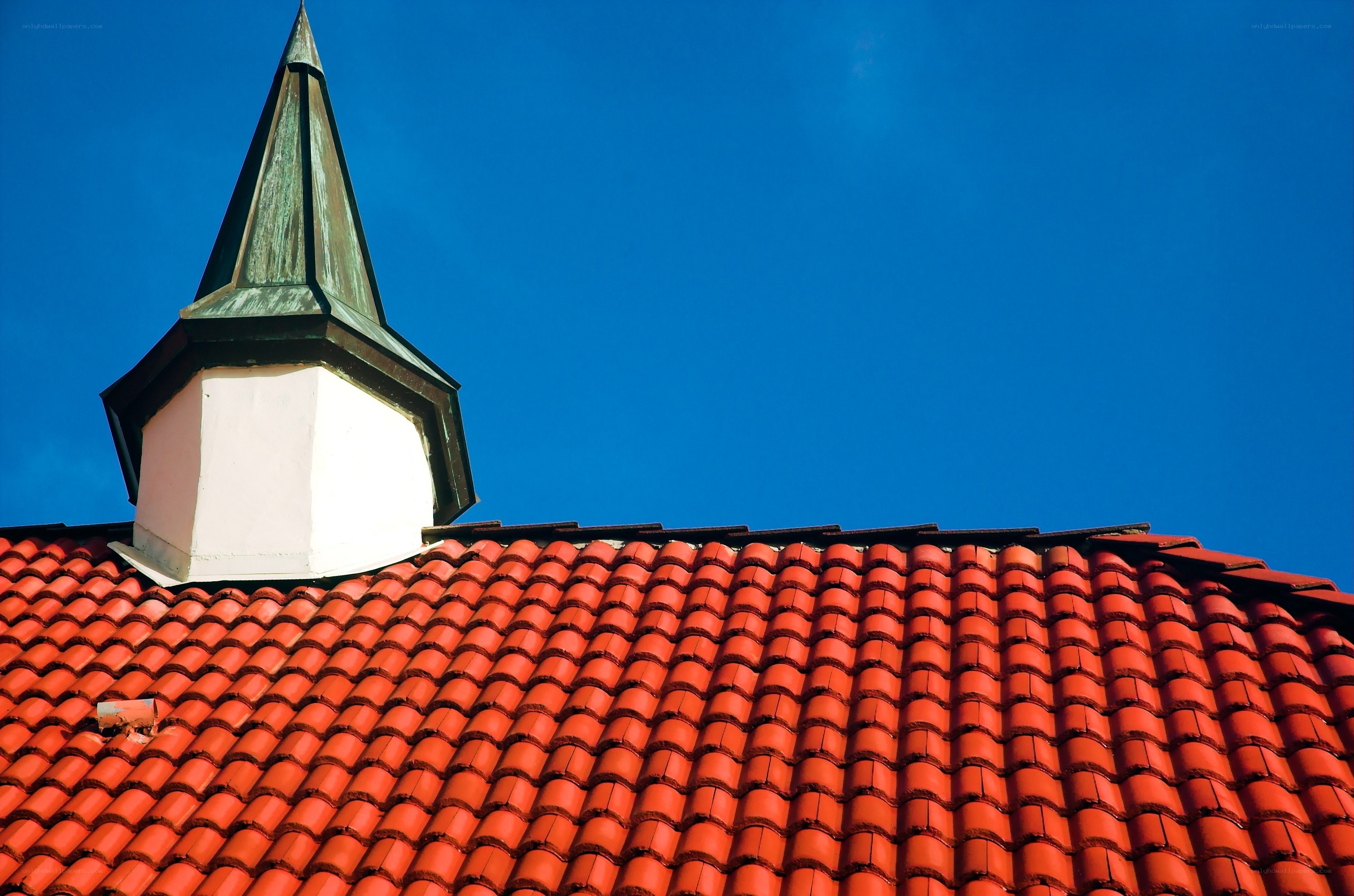 red roof with spire