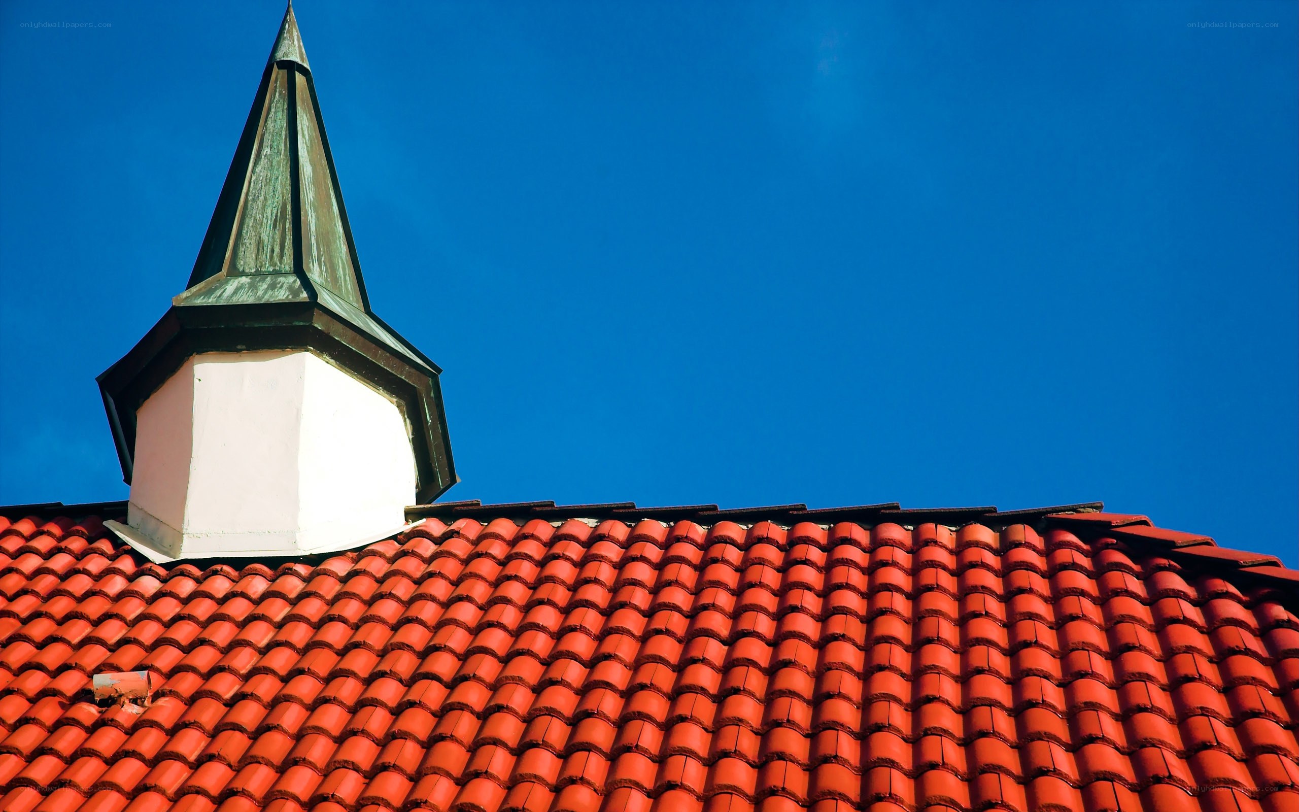 red roof with steeple