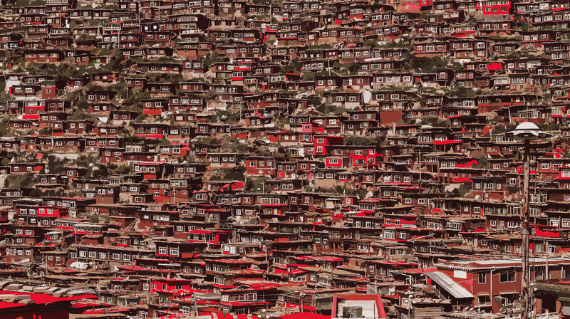 Red-roofed Buildings