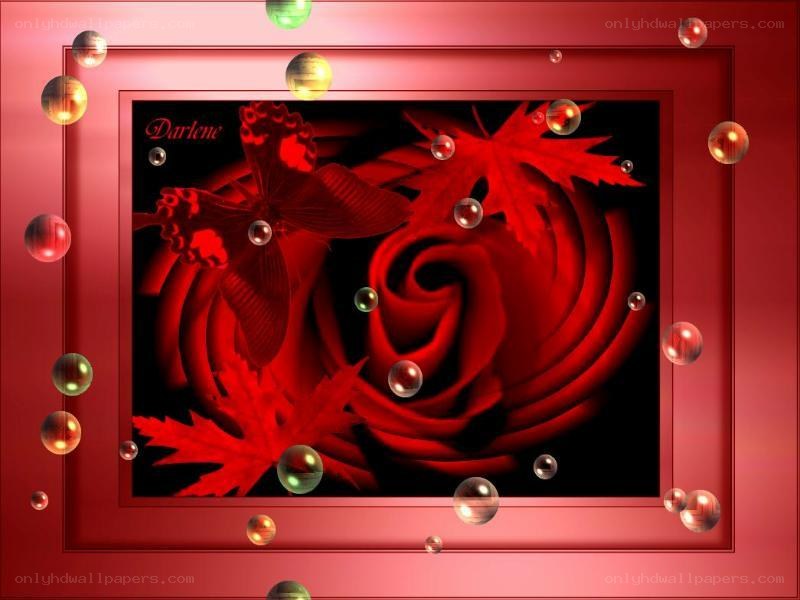 Red rose and butterfly artwork