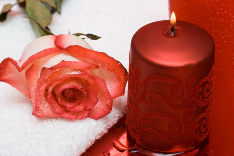 Red Rose and Candle — Calm