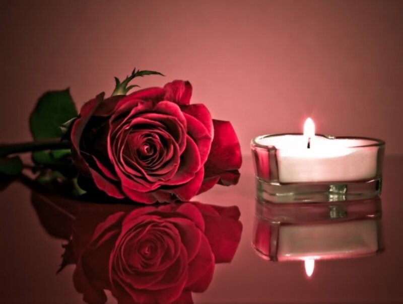Red Rose and Candle