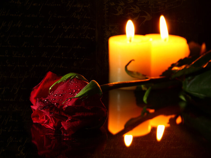 Red Rose and Candles