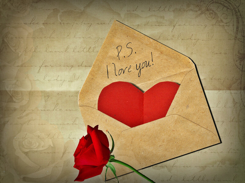 Red Rose and Envelope — Romantic