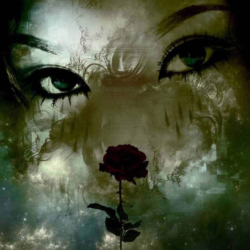 Red Rose and Eyes