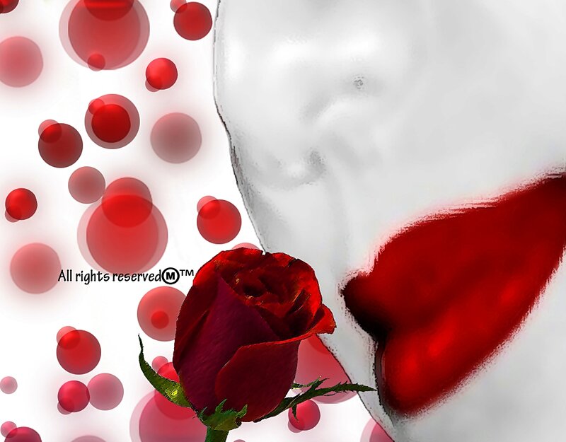 Red Rose and Face
